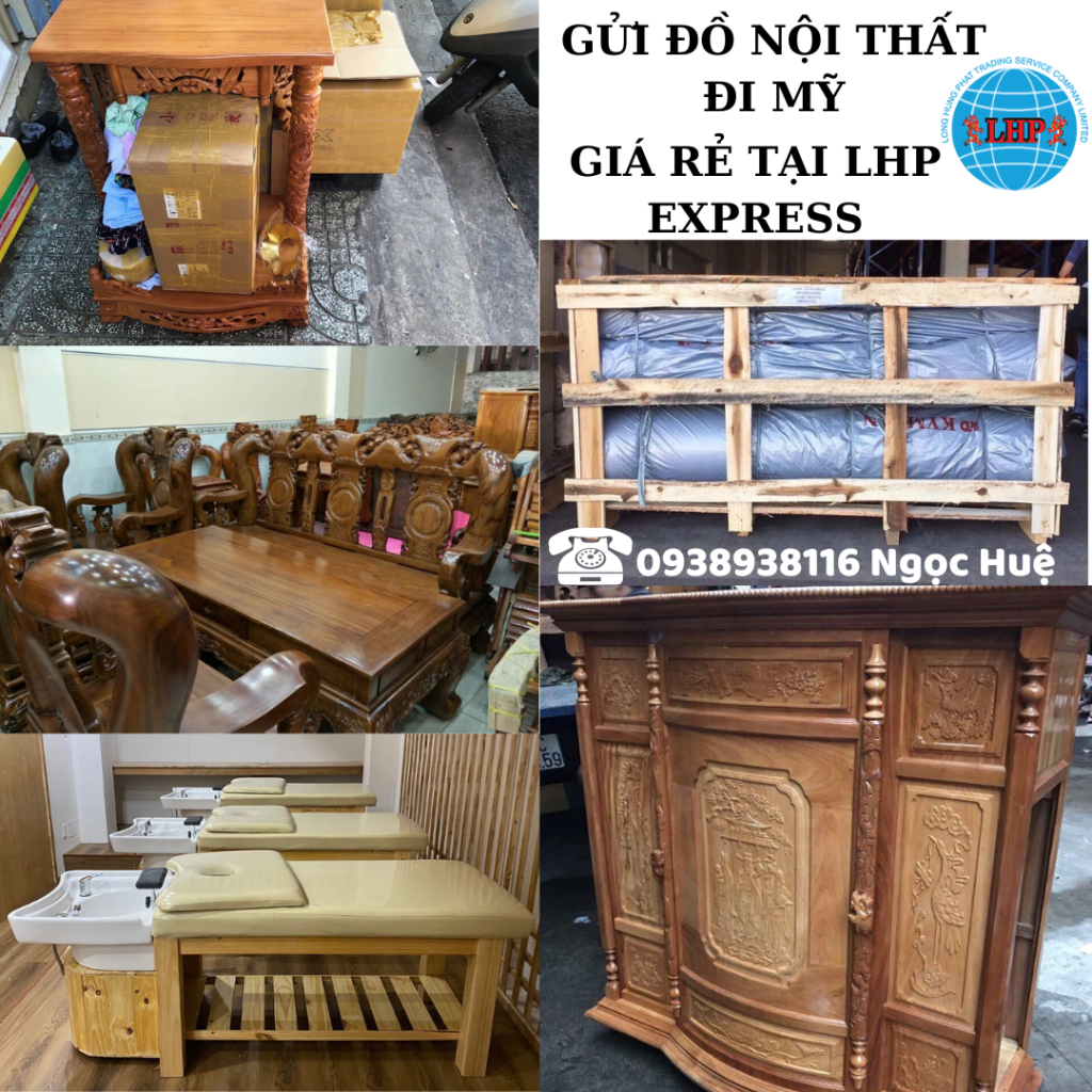 Gửi đồ nội thất đi Mỹ nhanh chóng