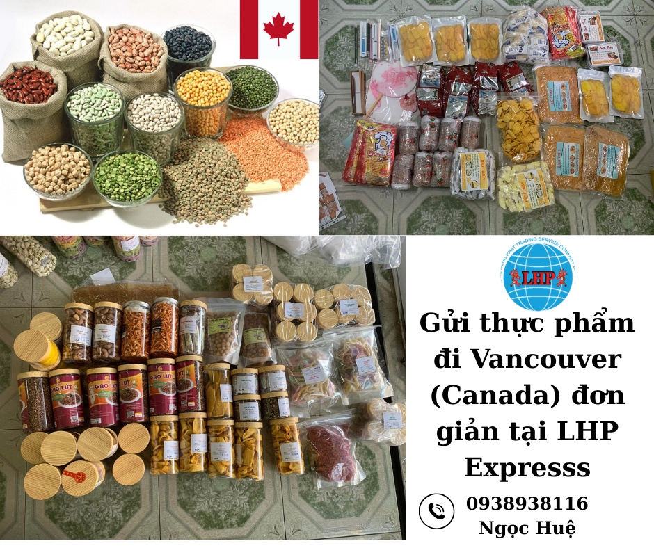 Gửi thực phẩm đi Vancouver ( Canada) đơn giản tại LHP Expresss